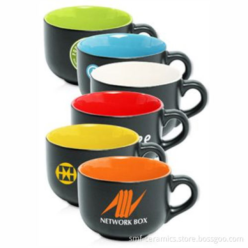 16oz Soup Mugs, Made of Stoneware, Customized Designs Accepted
